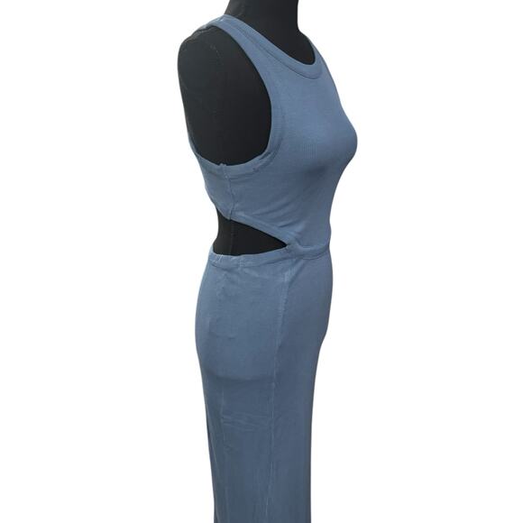 NWT! L*Space Charli Micro Ribbed Cut Out Dress in Offshore - Size Medium - Picture 10 of 14